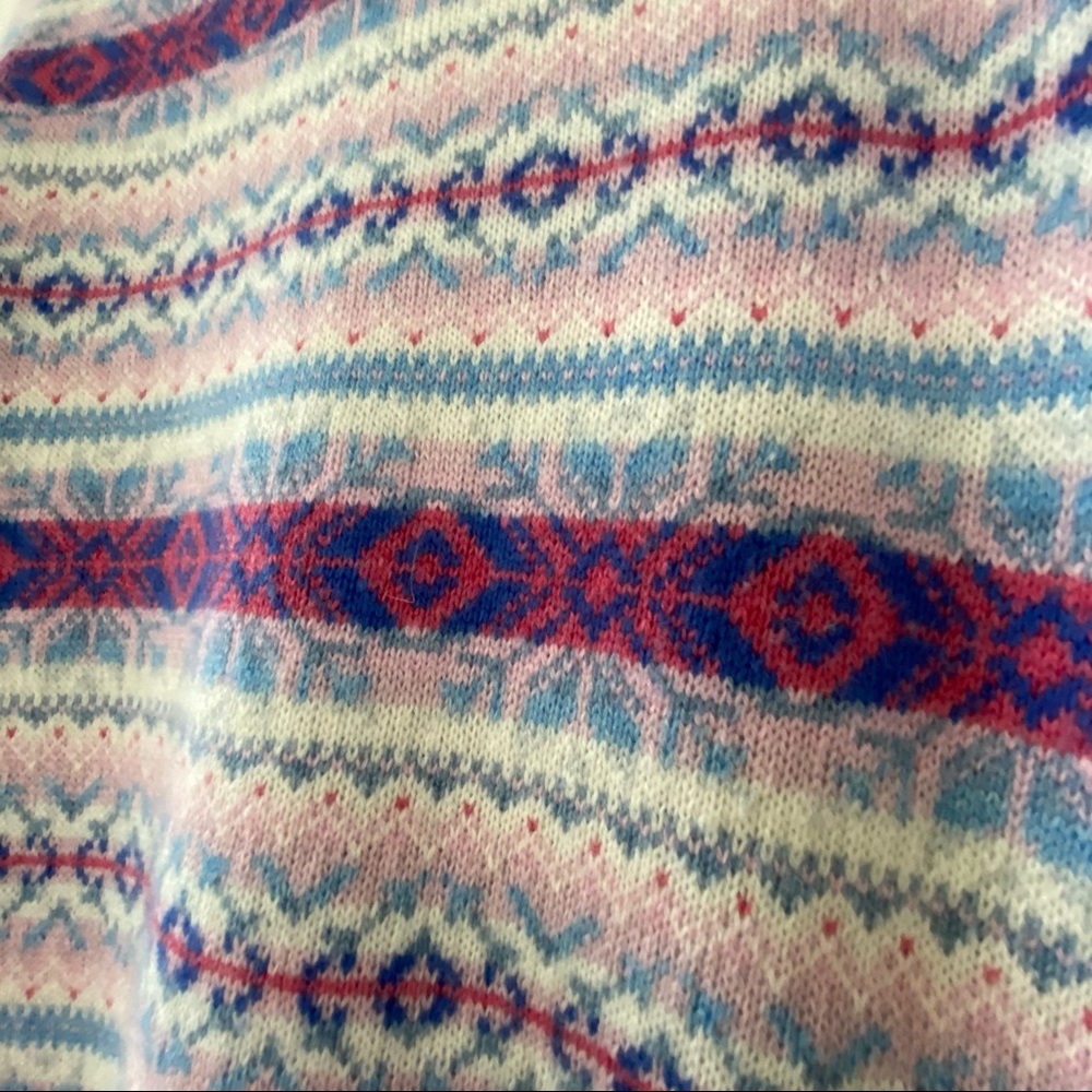 Vineyard Vines Fair Isle Snowflake Crew Neck Sweater Size XS with MEASUREMENTS - Picture 9 of 9